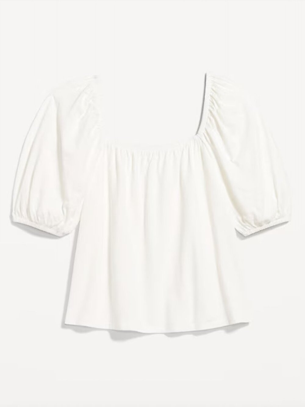 Old Navy Square-Neck Puff-Sleeve Top Size Small Color Sea Salt - Picture 3 of 8